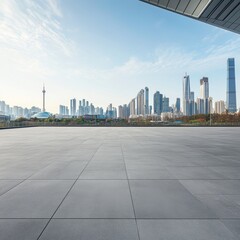 Obraz premium Transit Hub renovation, daytime, panoramic view