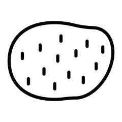 Potato Vector Line Icon Design