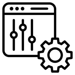 Web optimization icon outline vector