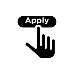 Apply icon Vector flat thin line illustration