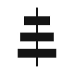 Align center icon Vector flat thin line illustration