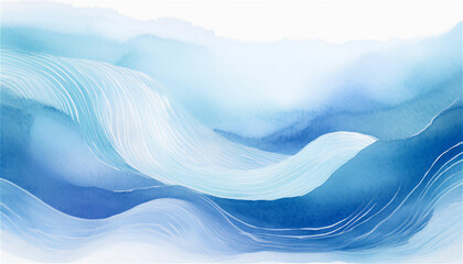 A calm watercolor background flowing from bright baby blue to soft lavender