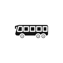 Bus icon Vector flat thin line illustration