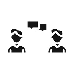 Communication icon Vector flat thin line illustration