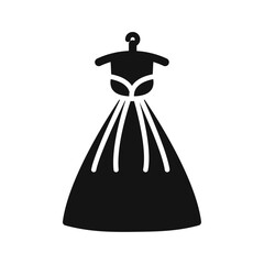 Dress icon Vector flat thin line illustration
