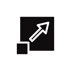 Expand icon Vector flat thin line illustration