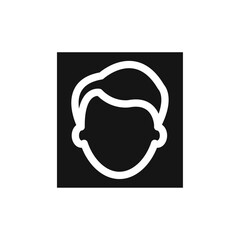 Face id icon Vector flat thin line illustration