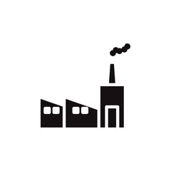 Factory icon Vector flat thin line illustration
