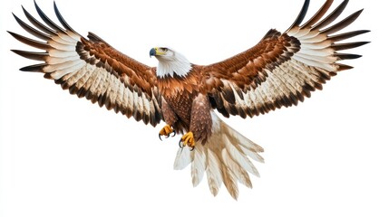 Obraz premium Majestic Eagle Soaring With Wings Spread Wide