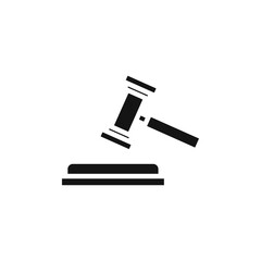 Gavel icon Vector flat thin line illustration