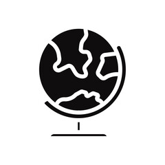 Globe icon Vector flat thin line illustration