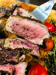 Meat chops and vegetables