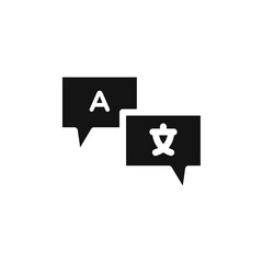 Language icon Vector flat thin line illustration