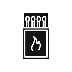 Matches icon Vector flat thin line illustration