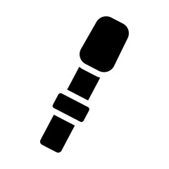 Microphone icon Vector flat thin line illustration