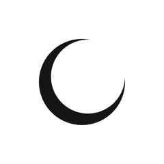 Moon icon Vector flat thin line illustration