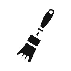 Paint brush icon Vector flat thin line illustration
