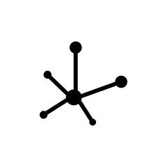 Particle icon Vector flat thin line illustration