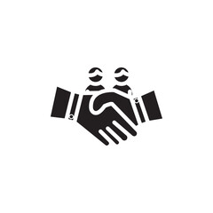 Partner icon Vector flat thin line illustration