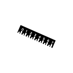 Obraz premium Ruler icon Vector flat thin line illustration