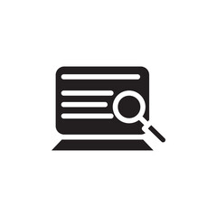 Search online icon Vector flat thin line illustration