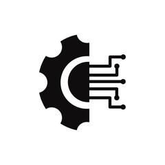 Technology icon Vector flat thin line illustration