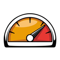 A Beautiful color Speedometer icon on white background, Speedometer