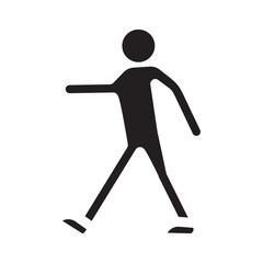 Walk icon Vector flat thin line illustration