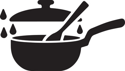Saucepan icon, Saucepan icon vector on white background