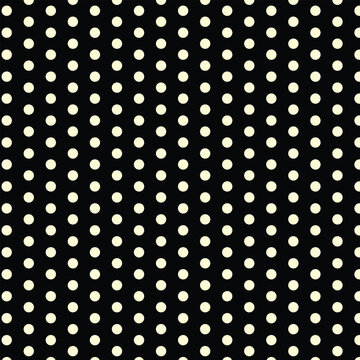  simple creem white colour poelka doot pattern on black colour background.