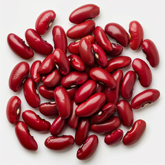 Top View of Red Kidney Beans Scattered Evenly