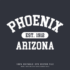 Phoenix text effect vector. Phoenix typography design vector.	