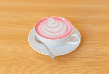 taza de café rosa