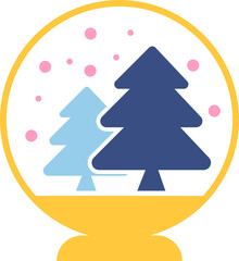 Fototapeta premium Winter and Christmas vector illustration icon