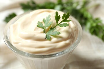 Bowl with mayonnaise 