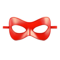 Red Hero Mask Isolated on White.