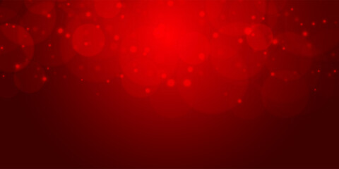 Red bokeh background. Merry Christmas and Happy New Year background. © natrot
