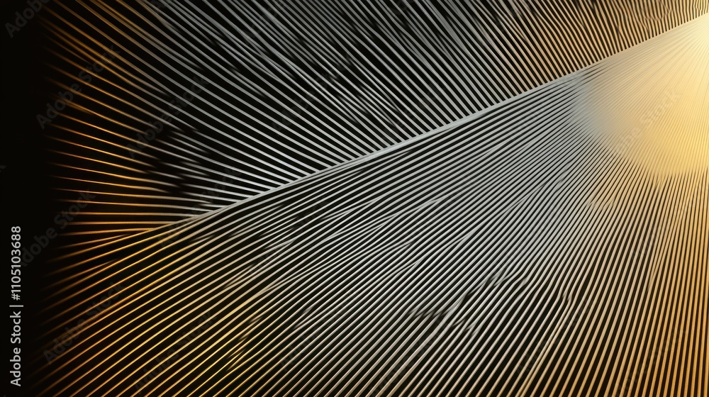 Poster Abstract Gold And Gray Parallel Lines Pattern