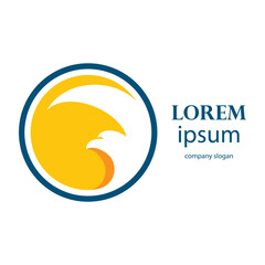 illustration of an eagle logo with a globe