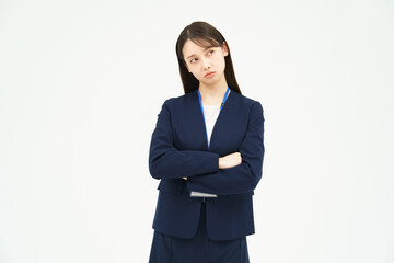 疑問を感じている表情のビジネスウーマン