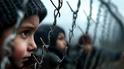 Refugee video: displacement journey, survival struggle, humanitarian crisis, cultural resilience, emotional hardship, fleeing conflict, refugee stories, perseverance, rebuilding lives.