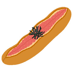 明太フランスのイラスト