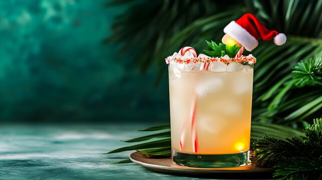 Christmas Candy Cane Cocktail Drink
