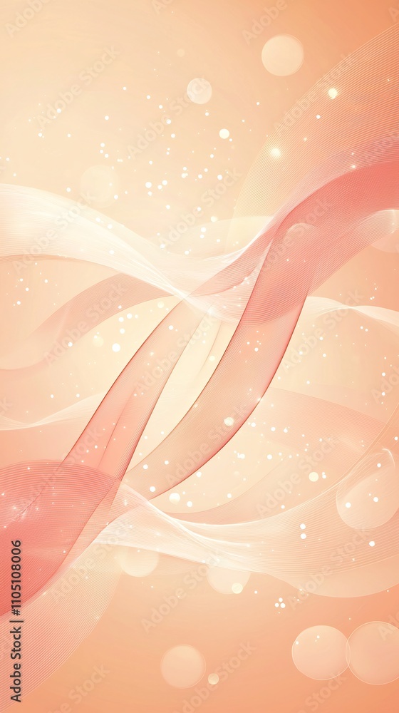 Poster enchanting abstract background with flowing pink and orange gradients delicate swirling patterns and
