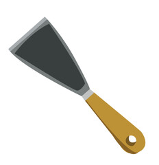 Putty knife flat icon, build and repair, spatula sign vector graphics. 