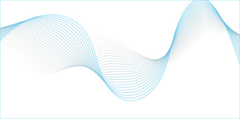 Abstract technology wave lines, frequency sound, data science, business wave line background. Abstract wavy element for design on transparent background isolated