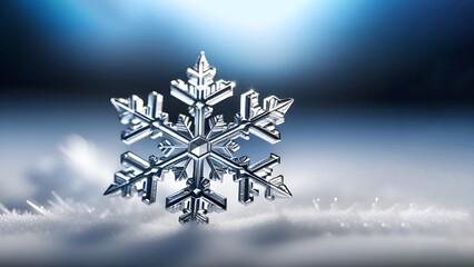 An icy snowflake.