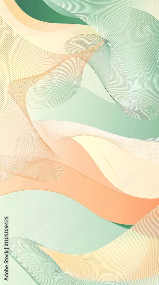Aufkleber captivating abstract background featuring mesmerizing waves and curves in a harmonious blend of past