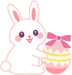 Easter Bunny With Easter Eggs