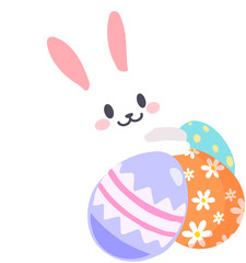 Easter Bunny With Easter Eggs